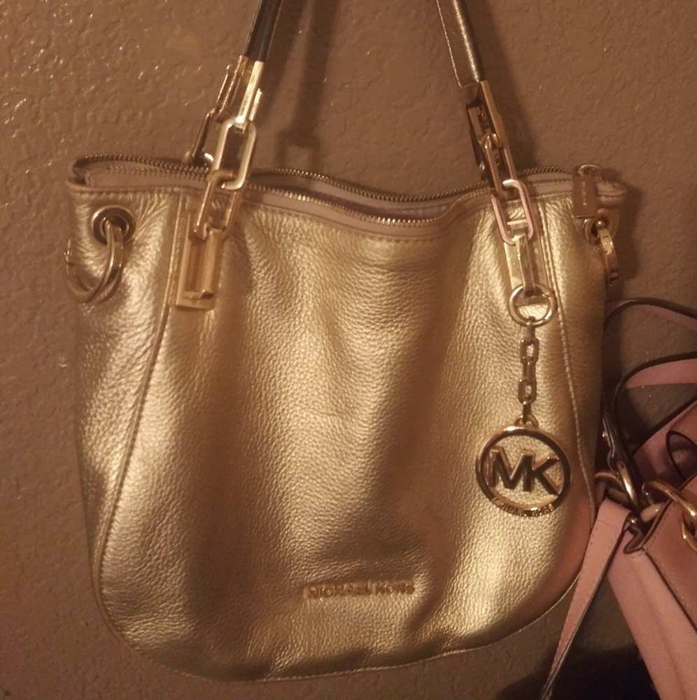 Michael Kors Gold Hand Bag